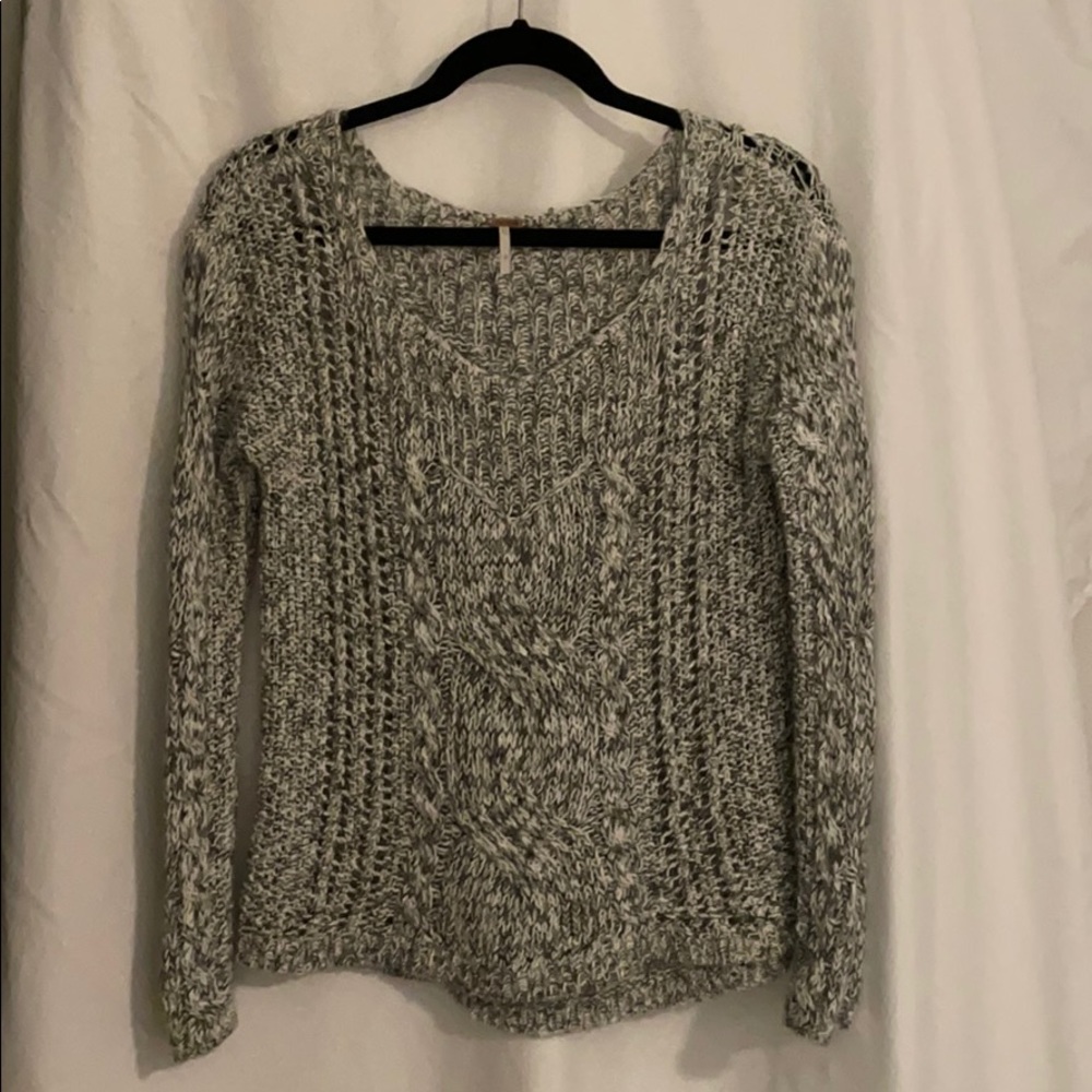 Knitted gray sweater